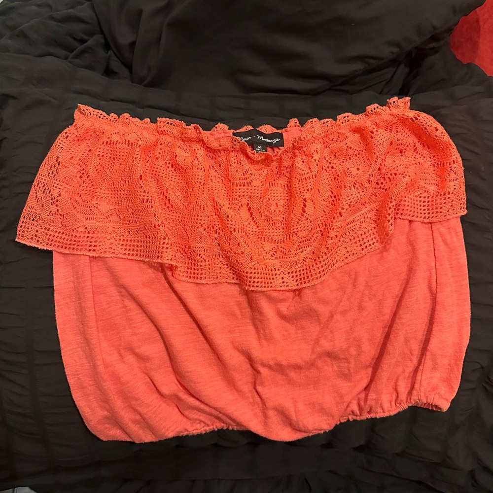 Mason + Mackenzie Coral Lace Top